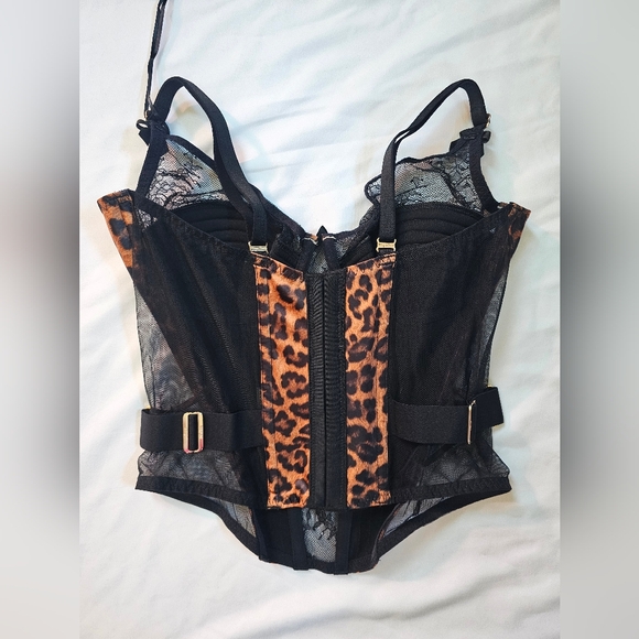 Honey Birdette Marilyn Leopard Print Bustier- 34DD/E - NWT - Picture 7 of 11